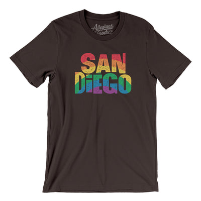 San Diego California Pride Men/Unisex T-Shirt-Brown-Allegiant Goods Co. Vintage Sports Apparel