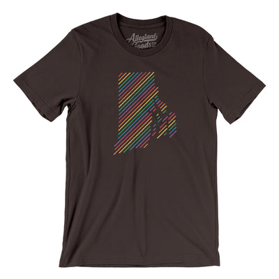 Rhode Island Pride State Men/Unisex T-Shirt-Brown-Allegiant Goods Co. Vintage Sports Apparel
