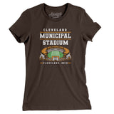 Cleveland Municipal Stadium Women's T-Shirt-Allegiant Goods Co. Vintage Sports Apparel