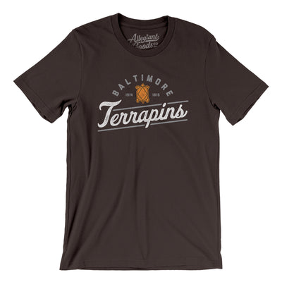 Baltimore Terrapins Baseball Men/Unisex T-Shirt-Chocolate/Brown-Allegiant Goods Co. Vintage Sports Apparel