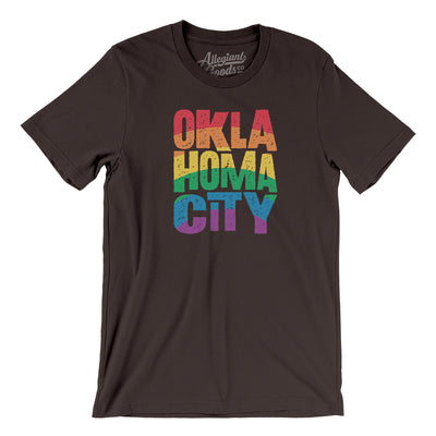 Oklahoma City Oklahoma Pride Men/Unisex T-Shirt-Brown-Allegiant Goods Co. Vintage Sports Apparel