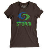Portland Storm Football Women's T-Shirt-Allegiant Goods Co. Vintage Sports Apparel