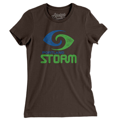 Portland Storm Football Women's T-Shirt-Allegiant Goods Co. Vintage Sports Apparel