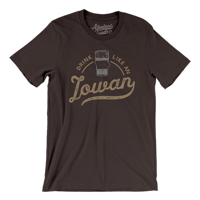 Drink Like an Iowan Men/Unisex T-Shirt-Brown-Allegiant Goods Co. Vintage Sports Apparel