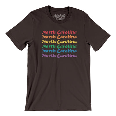 North Carolina Pride Men/Unisex T-Shirt-Chocolate/Brown-Allegiant Goods Co. Vintage Sports Apparel