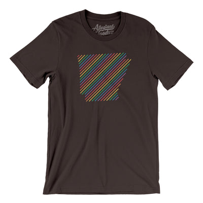 Arkansas Pride State Men/Unisex T-Shirt-Brown-Allegiant Goods Co. Vintage Sports Apparel
