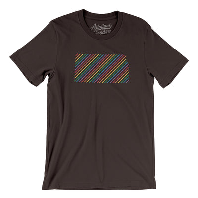 Kansas Pride State Men/Unisex T-Shirt-Brown-Allegiant Goods Co. Vintage Sports Apparel