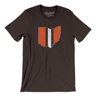 Ohio Helmet Stripes Men/Unisex T-Shirt-Brown-Allegiant Goods Co. Vintage Sports Apparel