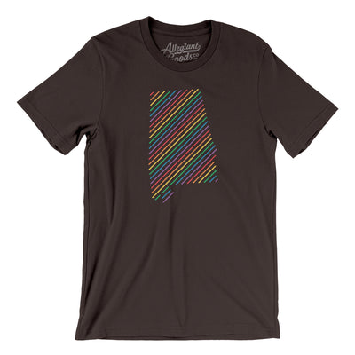 Alabama Pride State Men/Unisex T-Shirt-Brown-Allegiant Goods Co. Vintage Sports Apparel