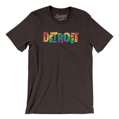 Detroit Michigan Pride Men/Unisex T-Shirt-Brown-Allegiant Goods Co. Vintage Sports Apparel