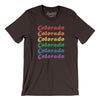 Colorado Pride Men/Unisex T-Shirt-Chocolate/Brown-Allegiant Goods Co. Vintage Sports Apparel