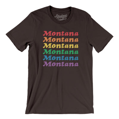 Montana Pride Men/Unisex T-Shirt-Chocolate/Brown-Allegiant Goods Co. Vintage Sports Apparel