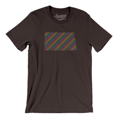 North Dakota Pride State Men/Unisex T-Shirt-Brown-Allegiant Goods Co. Vintage Sports Apparel