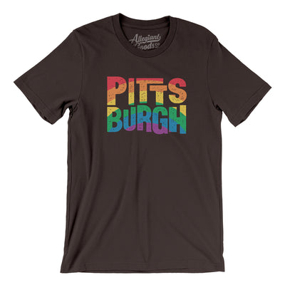Pittsburgh Pennsylvania Pride Men/Unisex T-Shirt-Brown-Allegiant Goods Co. Vintage Sports Apparel