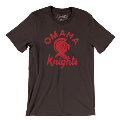 Omaha Knights Hockey Men/Unisex T-Shirt-Chocolate/Brown-Allegiant Goods Co. Vintage Sports Apparel