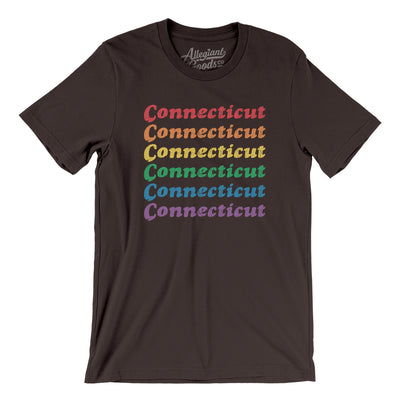 Connecticut Pride Men/Unisex T-Shirt-Chocolate/Brown-Allegiant Goods Co. Vintage Sports Apparel