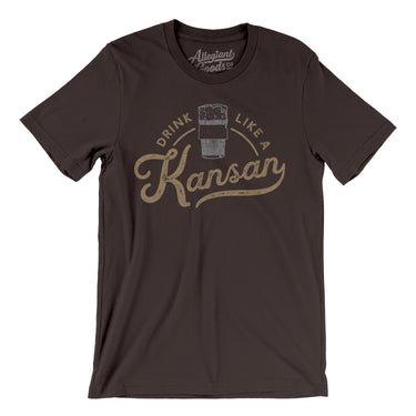 Drink Like a Kansan Men/Unisex T-Shirt-Allegiant Goods Co. Vintage Sports Apparel