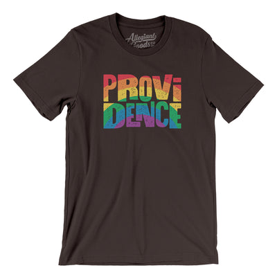 Providence Rhode Island Pride Men/Unisex T-Shirt-Brown-Allegiant Goods Co. Vintage Sports Apparel