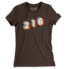Cleveland 216 Area Code Women's T-Shirt-Allegiant Goods Co. Vintage Sports Apparel