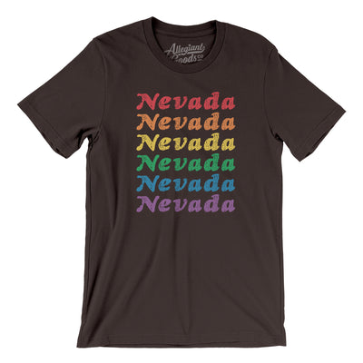 Nevada Pride Men/Unisex T-Shirt-Chocolate/Brown-Allegiant Goods Co. Vintage Sports Apparel