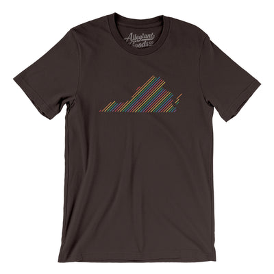 Virginia Pride State Men/Unisex T-Shirt-Brown-Allegiant Goods Co. Vintage Sports Apparel