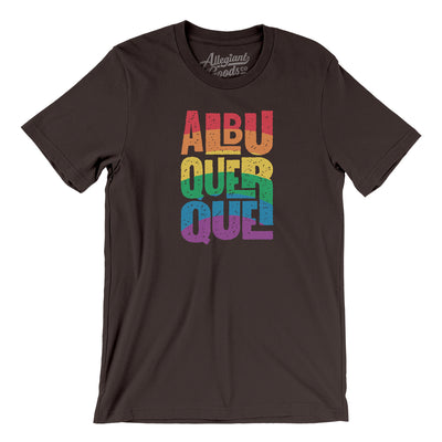 Albuquerque New Mexico Pride Men/Unisex T-Shirt-Brown-Allegiant Goods Co. Vintage Sports Apparel