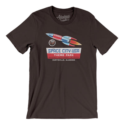 Space City USA Amusement Park Men/Unisex T-Shirt-Brown-Allegiant Goods Co. Vintage Sports Apparel