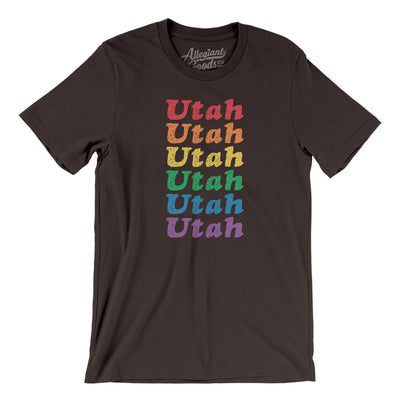 Utah Pride Men/Unisex T-Shirt-Chocolate/Brown-Allegiant Goods Co. Vintage Sports Apparel