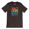 Salt Lake City Pride Men/Unisex T-Shirt-Brown-Allegiant Goods Co. Vintage Sports Apparel