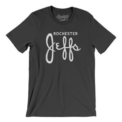 Rochester Jeffs Football Men/Unisex T-Shirt-Dark Grey-Allegiant Goods Co. Vintage Sports Apparel