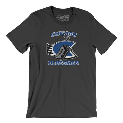 Chicago Bluesmen Roller Hockey Men/Unisex T-Shirt-Dark Grey-Allegiant Goods Co. Vintage Sports Apparel