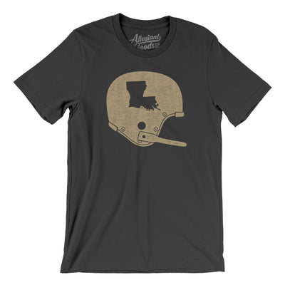 Louisiana Vintage Football Helmet Men/Unisex T-Shirt-Dark Grey-Allegiant Goods Co. Vintage Sports Apparel