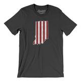 Indiana Hoosier Stripes Men/Unisex T-Shirt-Allegiant Goods Co. Vintage Sports Apparel