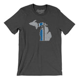 Michigan Helmet Stripes Men/Unisex T-Shirt-Allegiant Goods Co. Vintage Sports Apparel