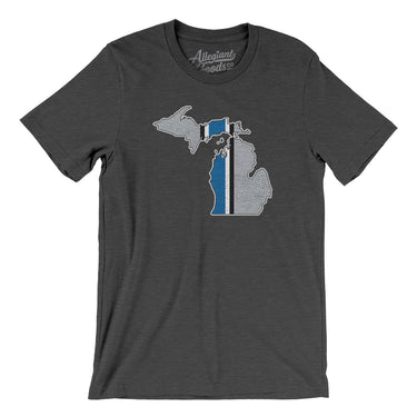 Michigan Helmet Stripes Men/Unisex T-Shirt-Allegiant Goods Co. Vintage Sports Apparel