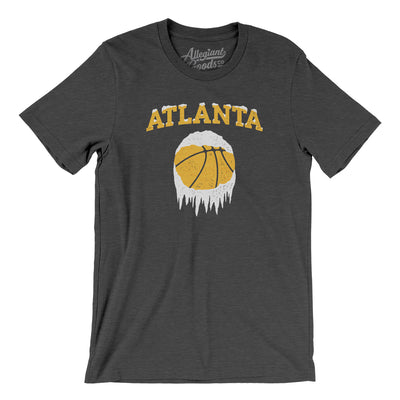 Atlanta Basketball Ice Men/Unisex T-Shirt-Dark Grey Heather-Allegiant Goods Co. Vintage Sports Apparel