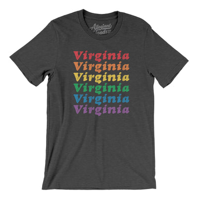 Virginia Pride Men/Unisex T-Shirt-Dark Grey Heather-Allegiant Goods Co. Vintage Sports Apparel