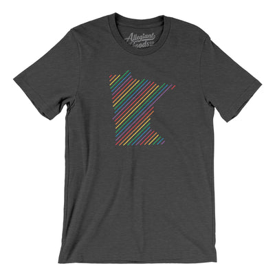 Minnesota Pride State Men/Unisex T-Shirt-Dark Grey Heather-Allegiant Goods Co. Vintage Sports Apparel