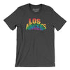 Los Angeles California Pride Men/Unisex T-Shirt-Dark Grey Heather-Allegiant Goods Co. Vintage Sports Apparel