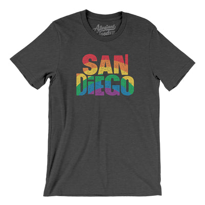 San Diego California Pride Men/Unisex T-Shirt-Dark Grey Heather-Allegiant Goods Co. Vintage Sports Apparel