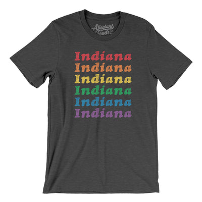 Indiana Pride Men/Unisex T-Shirt-Dark Grey Heather-Allegiant Goods Co. Vintage Sports Apparel