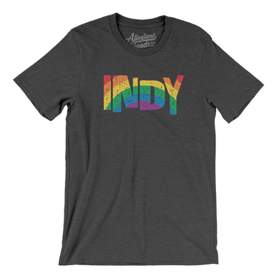 Indianapolis Indiana Pride Men/Unisex T-Shirt-Dark Grey Heather-Allegiant Goods Co. Vintage Sports Apparel