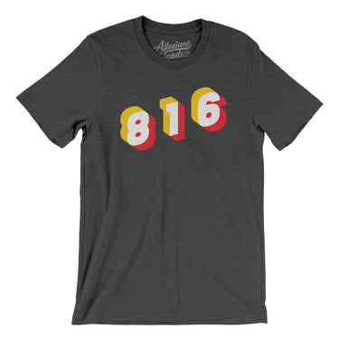 Kansas City 816 Area Code Men/Unisex T-Shirt-Allegiant Goods Co. Vintage Sports Apparel