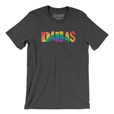 Dallas Texas Pride Men/Unisex T-Shirt-Dark Grey Heather-Allegiant Goods Co. Vintage Sports Apparel
