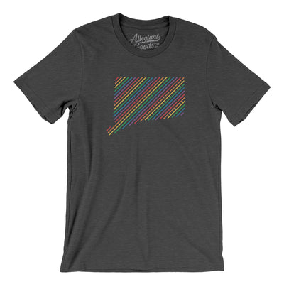 Connecticut Pride State Men/Unisex T-Shirt-Dark Grey Heather-Allegiant Goods Co. Vintage Sports Apparel