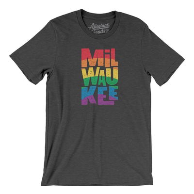 Milwaukee Wisconsin Pride Men/Unisex T-Shirt-Dark Grey Heather-Allegiant Goods Co. Vintage Sports Apparel