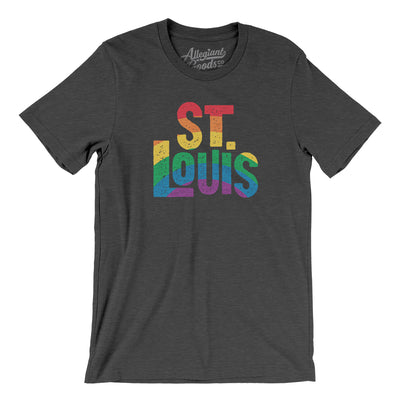 St. Louis Missouri Pride Men/Unisex T-Shirt-Dark Grey Heather-Allegiant Goods Co. Vintage Sports Apparel