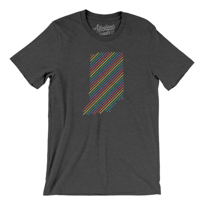 Indiana Pride State Men/Unisex T-Shirt-Dark Grey Heather-Allegiant Goods Co. Vintage Sports Apparel