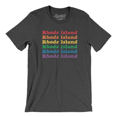 Rhode Island Pride Men/Unisex T-Shirt-Dark Grey Heather-Allegiant Goods Co. Vintage Sports Apparel