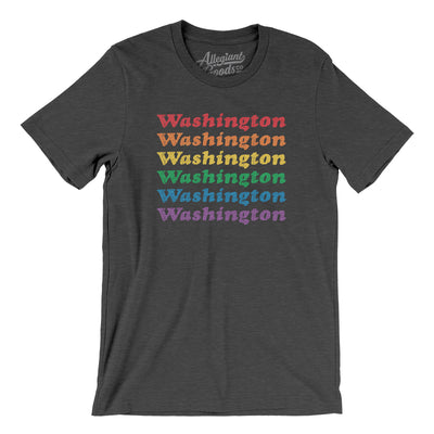 Washington Pride Men/Unisex T-Shirt-Dark Grey Heather-Allegiant Goods Co. Vintage Sports Apparel
